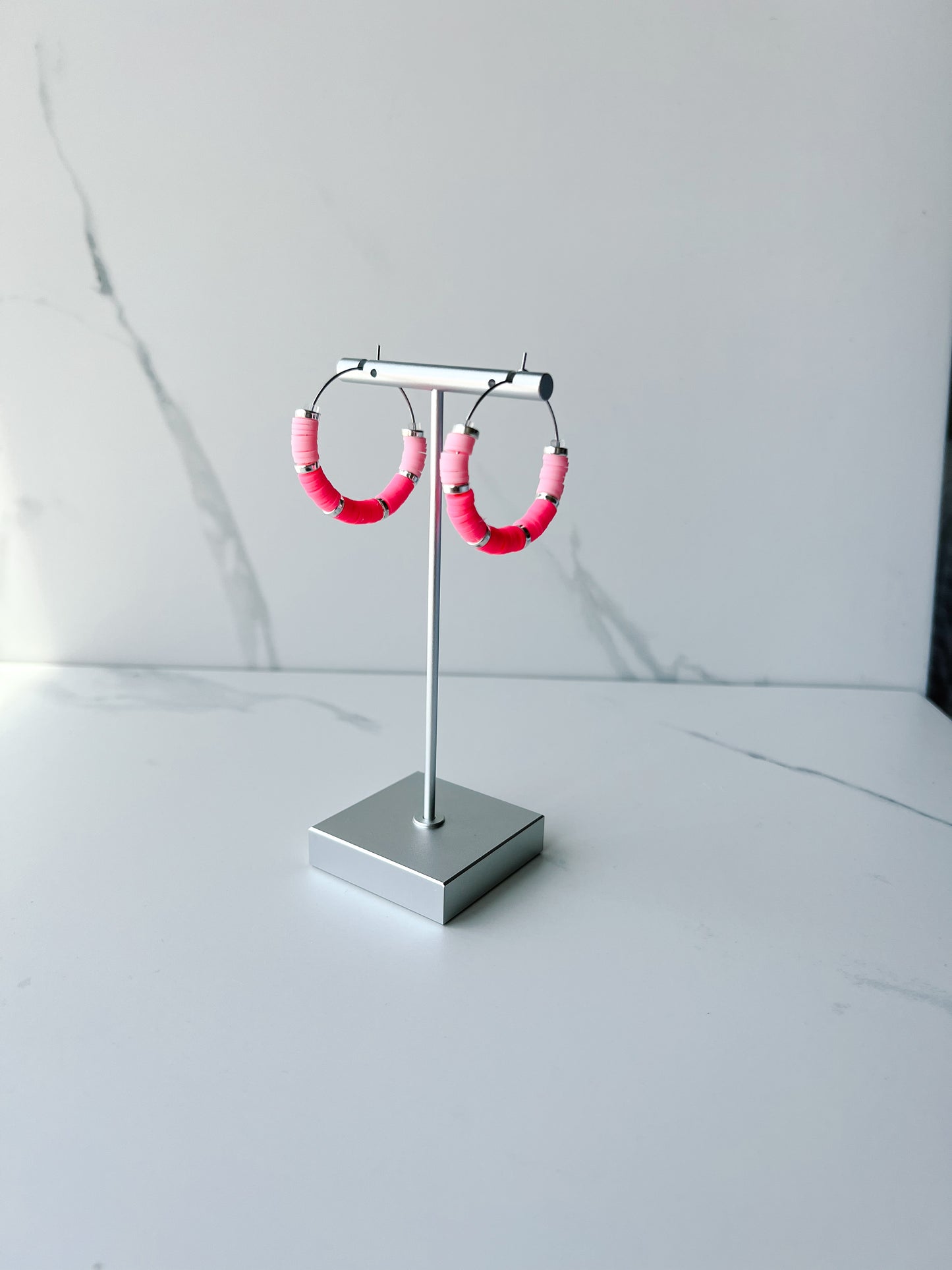 Summer Clay Bead Hoops
