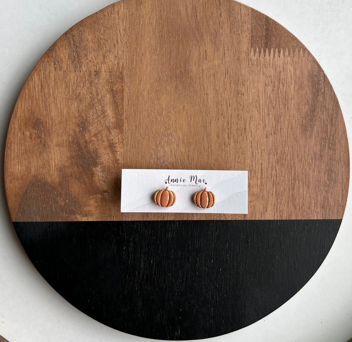 Pumpkin Studs - Orange & Gold