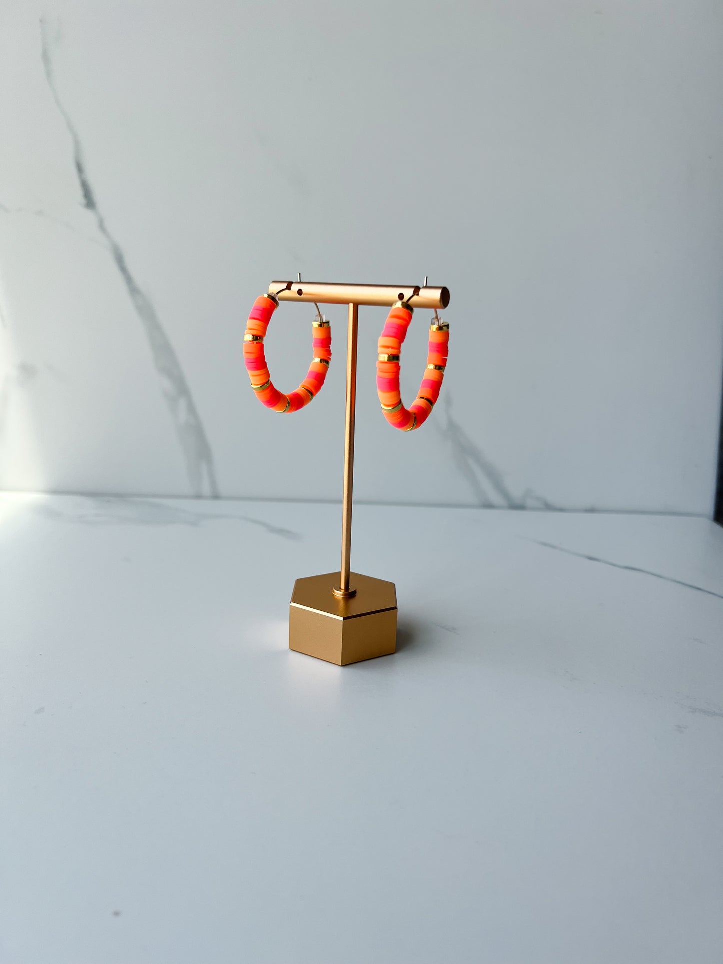 Summer Clay Bead Hoops