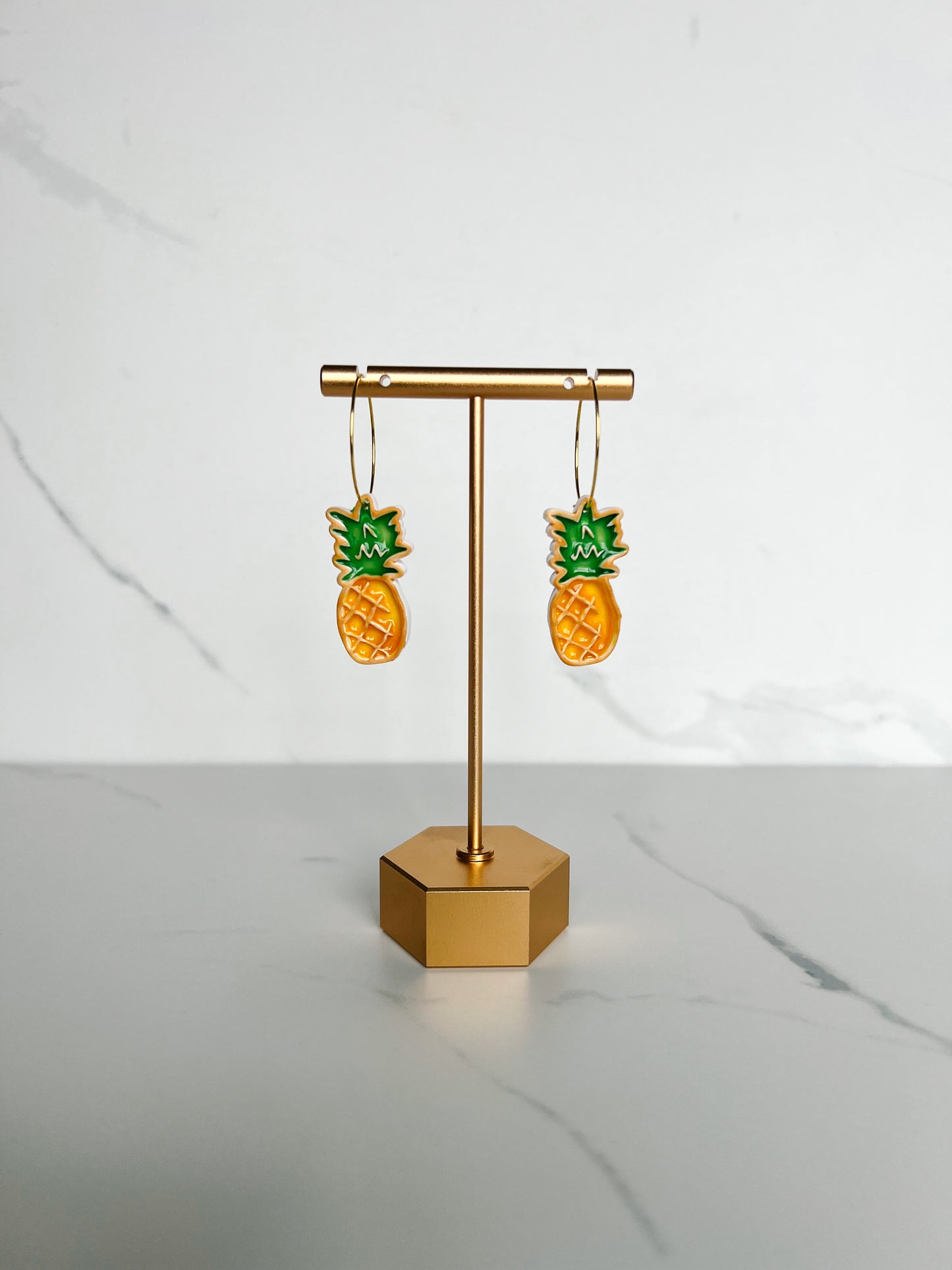Pineapple Colored Resin Hoops - PRE ORDER