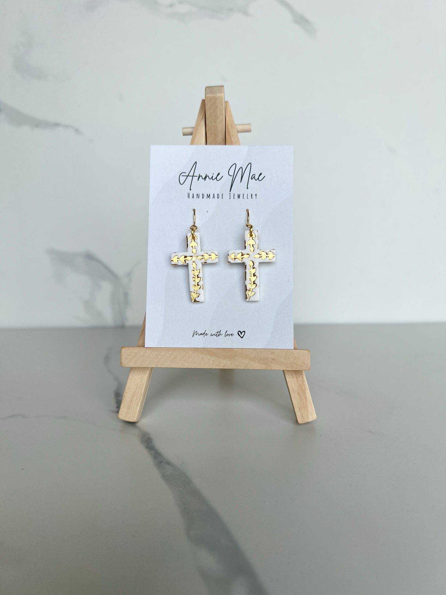 Imprinted Cross w Gold - PRE ORDER
