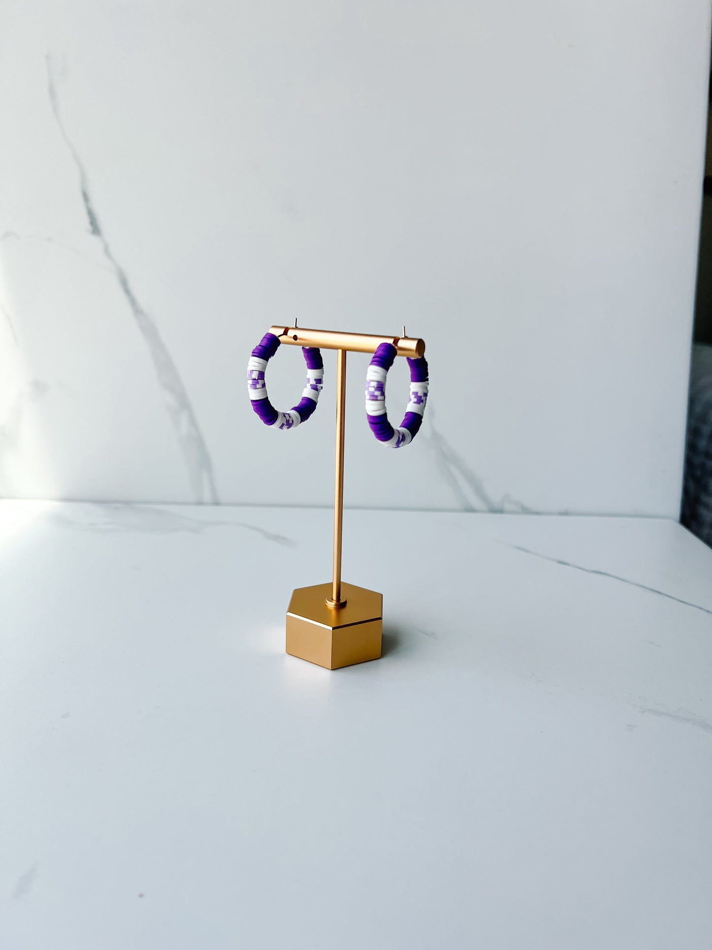 Summer Clay Bead Hoops