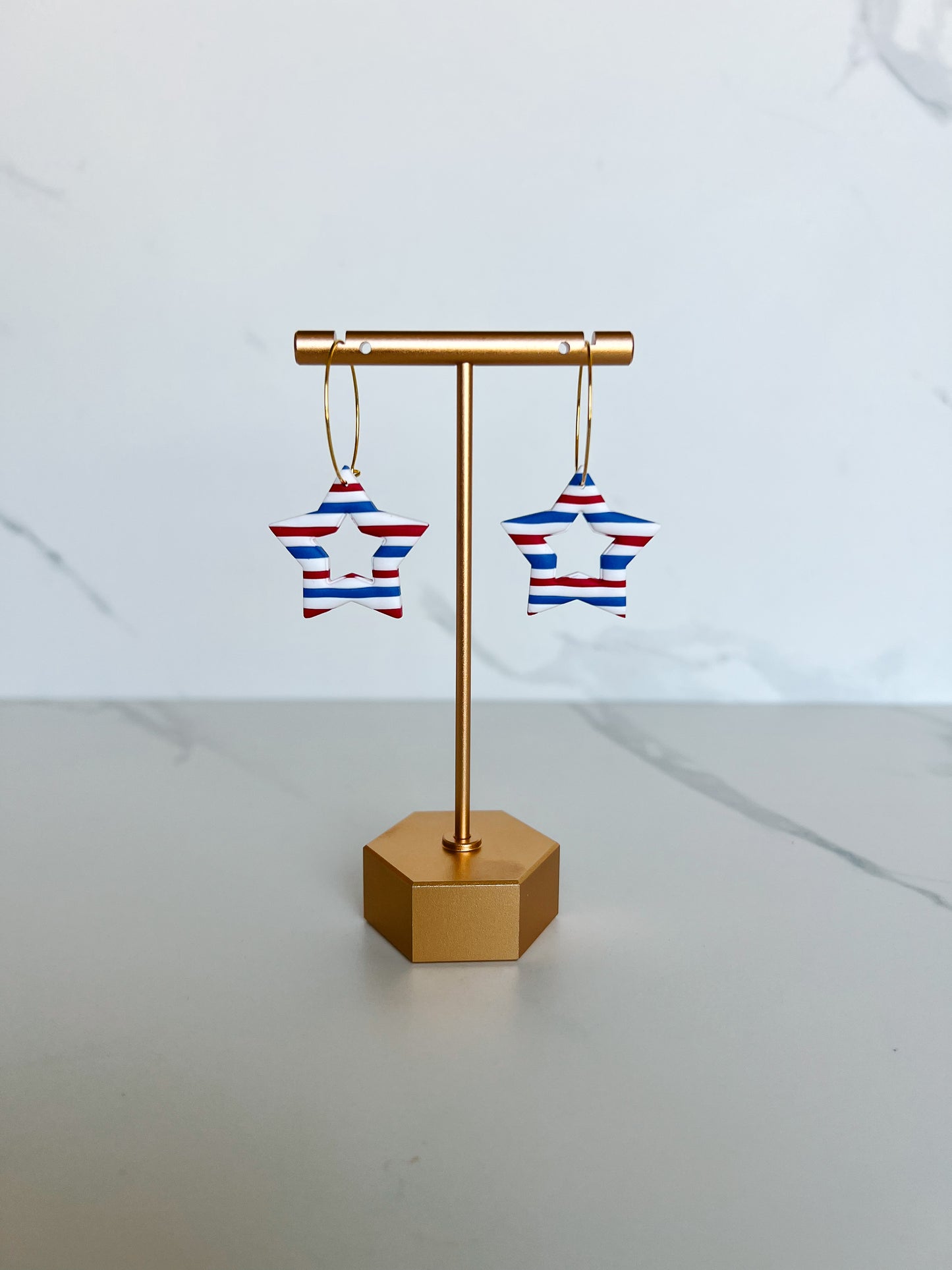 Striped Star Hoops