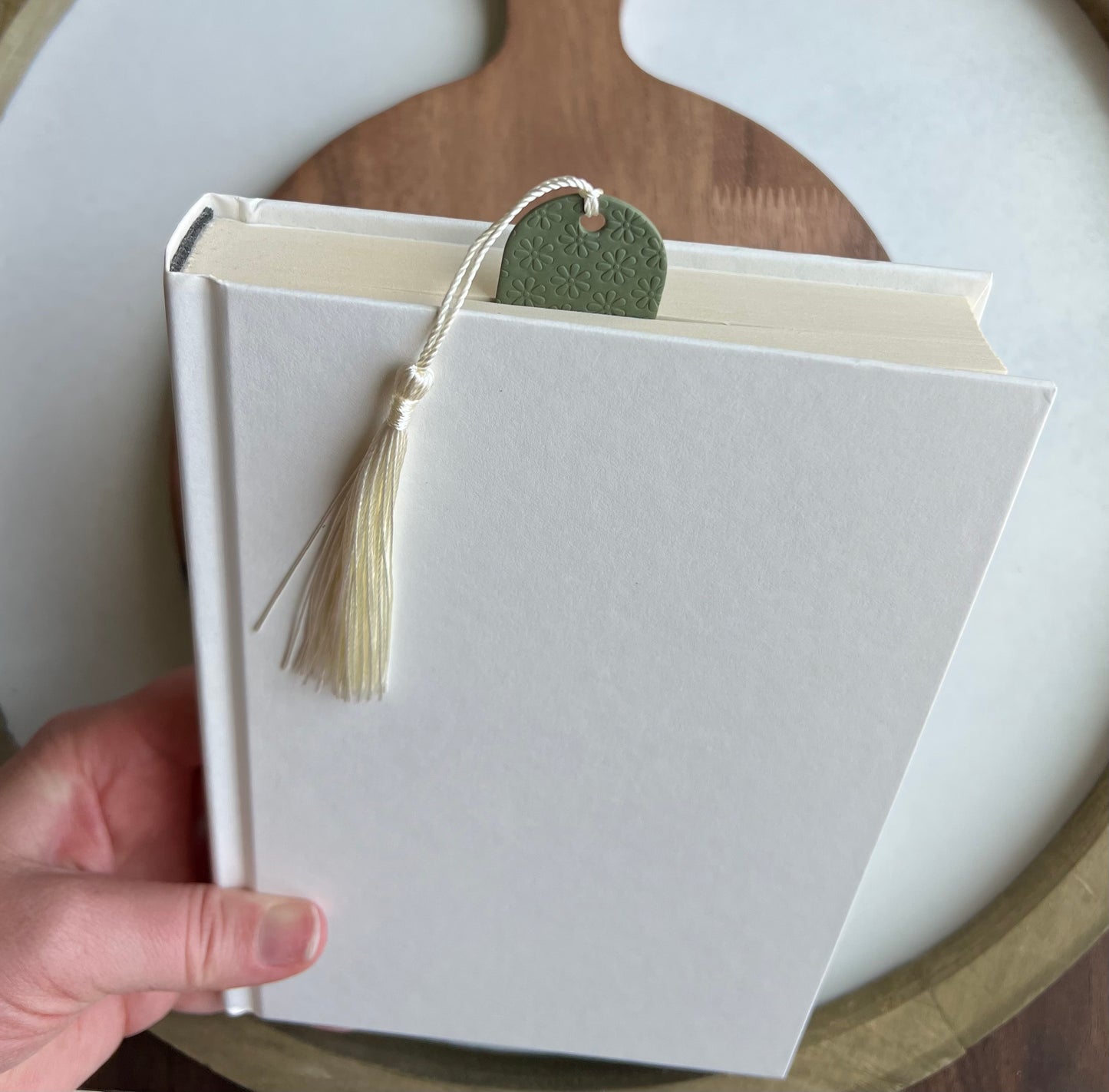 Long Bookmark - Green Floral