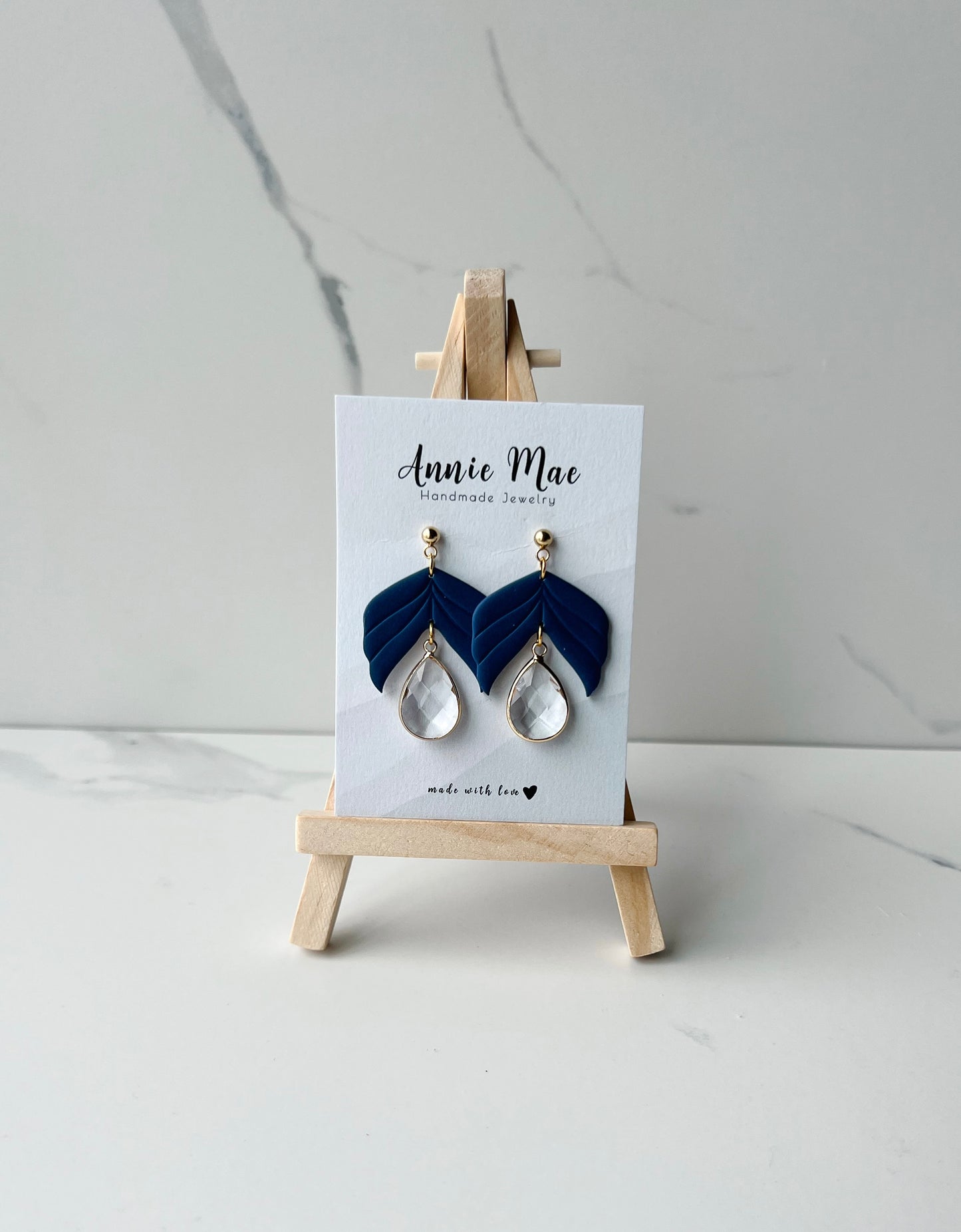 Haylee - Navy w/Crystal Charm