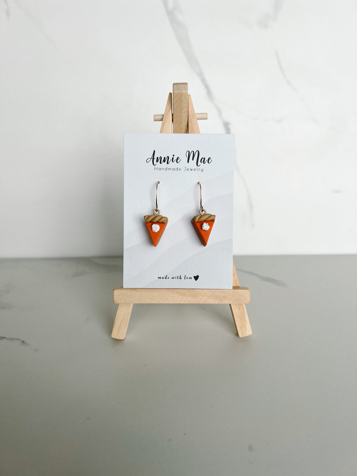 3D Pumpkin Pie Slices (1 pair - 2 slices)