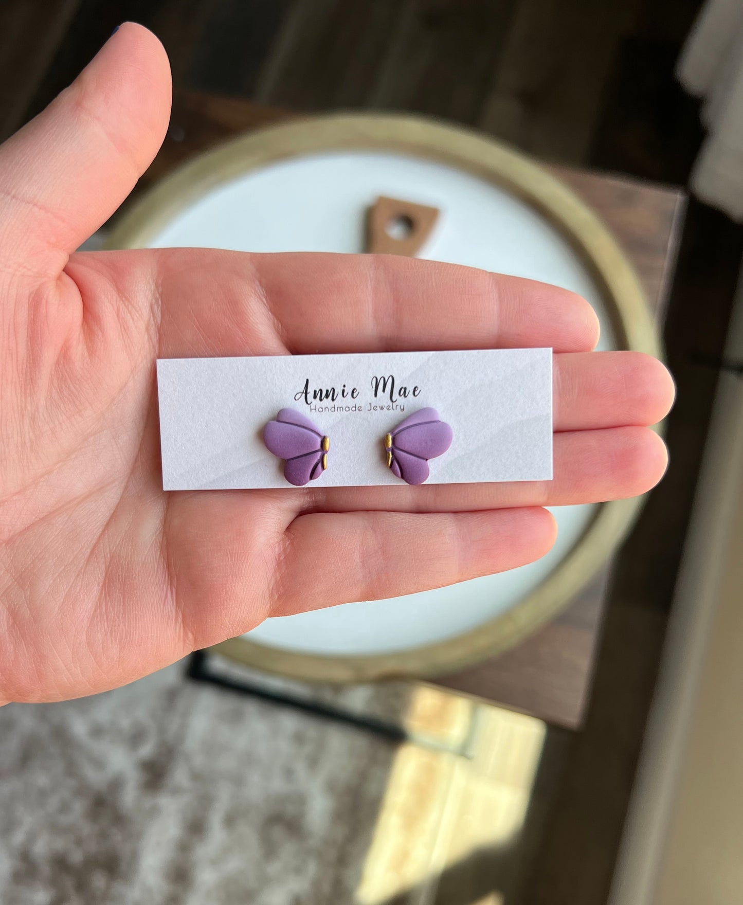 Ombre Butterfly Studs