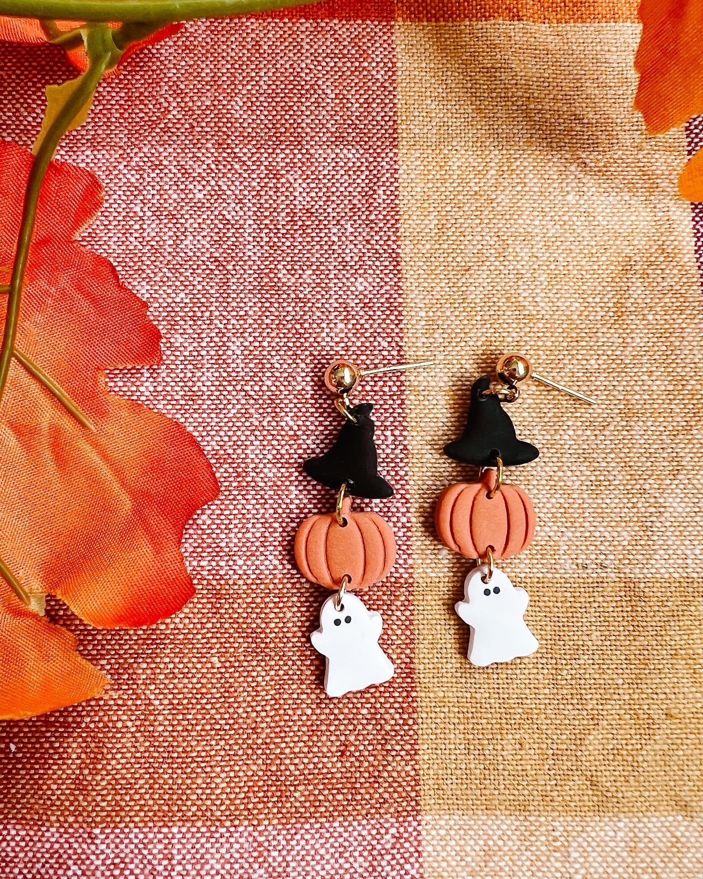 Witch Hat, Pumpkin, and Ghost Trio