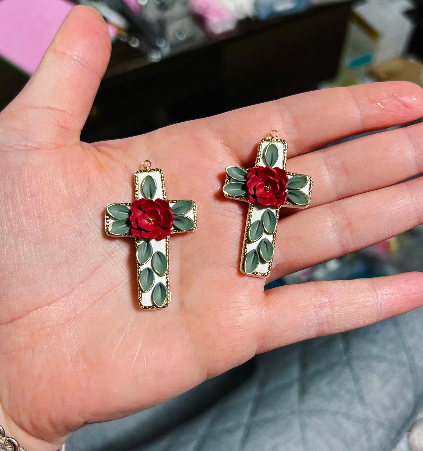 Floral Cross - Gold - PRE ORDER