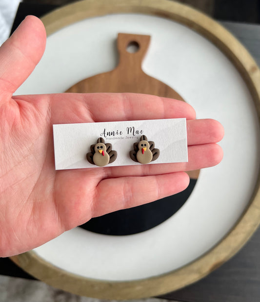 Turkey W/ Feathers Stud - PRE ORDER