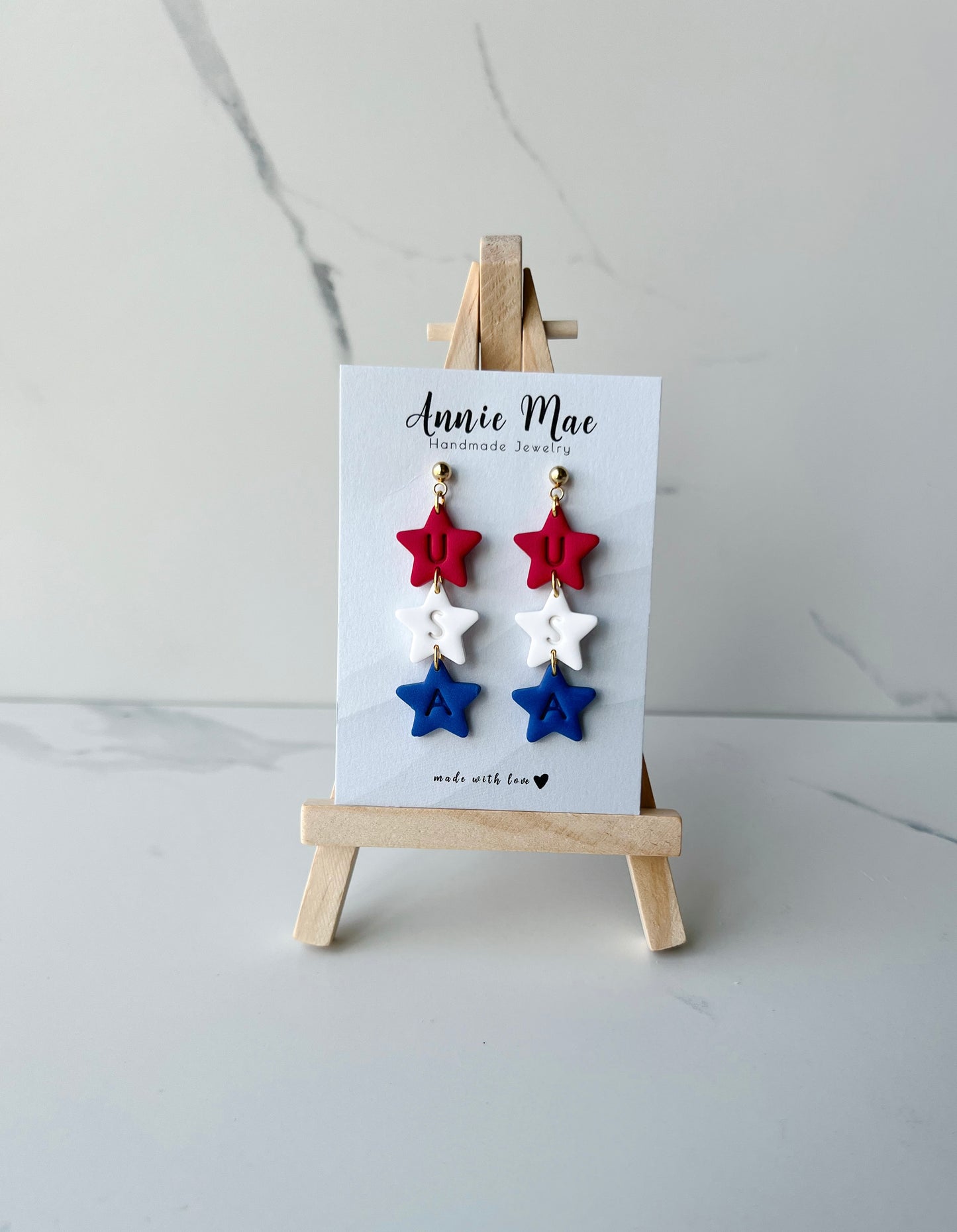 USA Star Trio - Red, White, and Blue