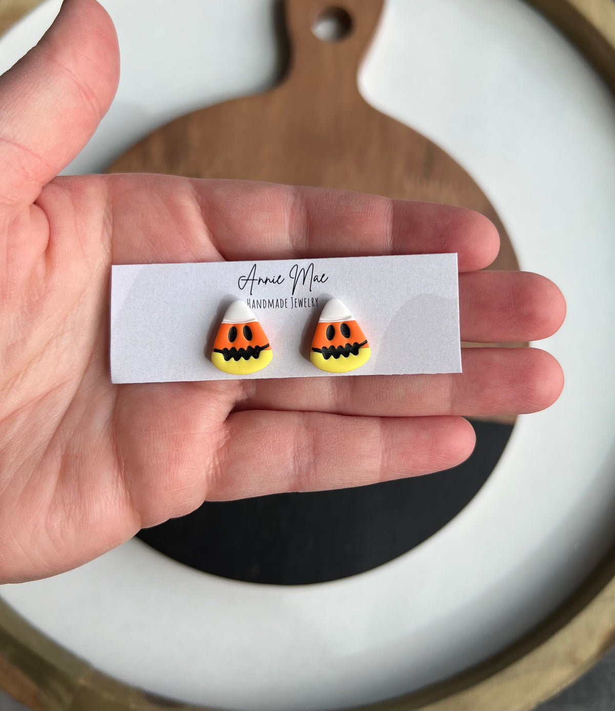 Candy Corn Face Stud - PRE ORDER