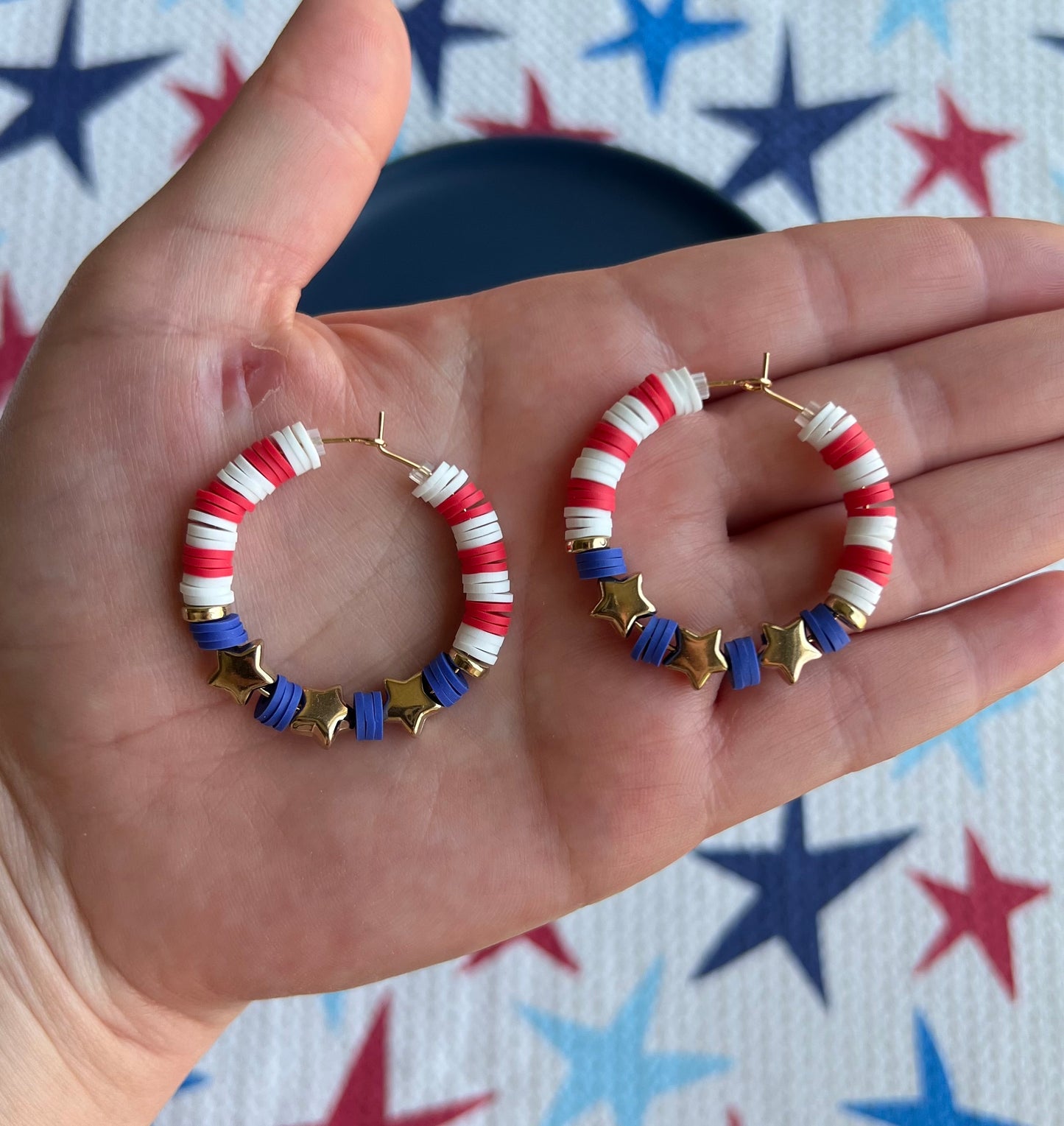 Star & Bead Hoops