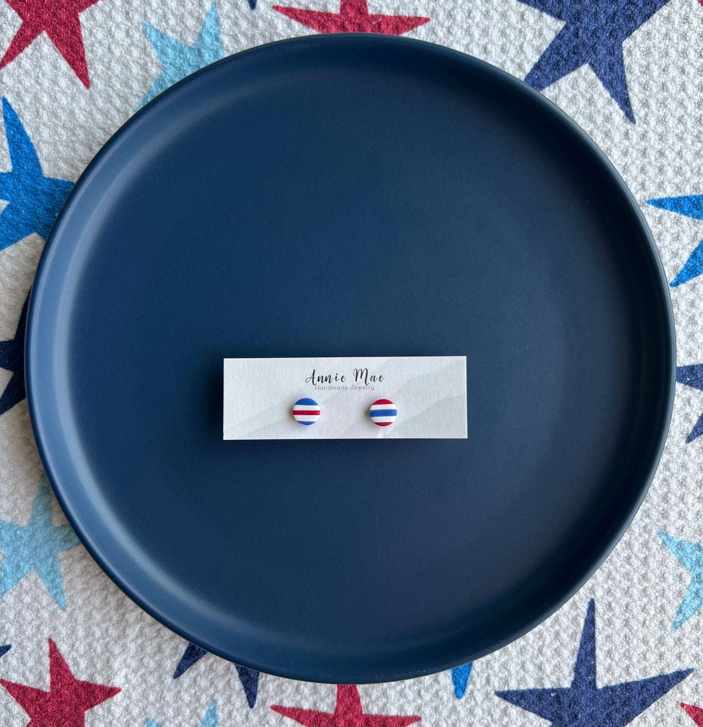 Patriotic Striped Studs