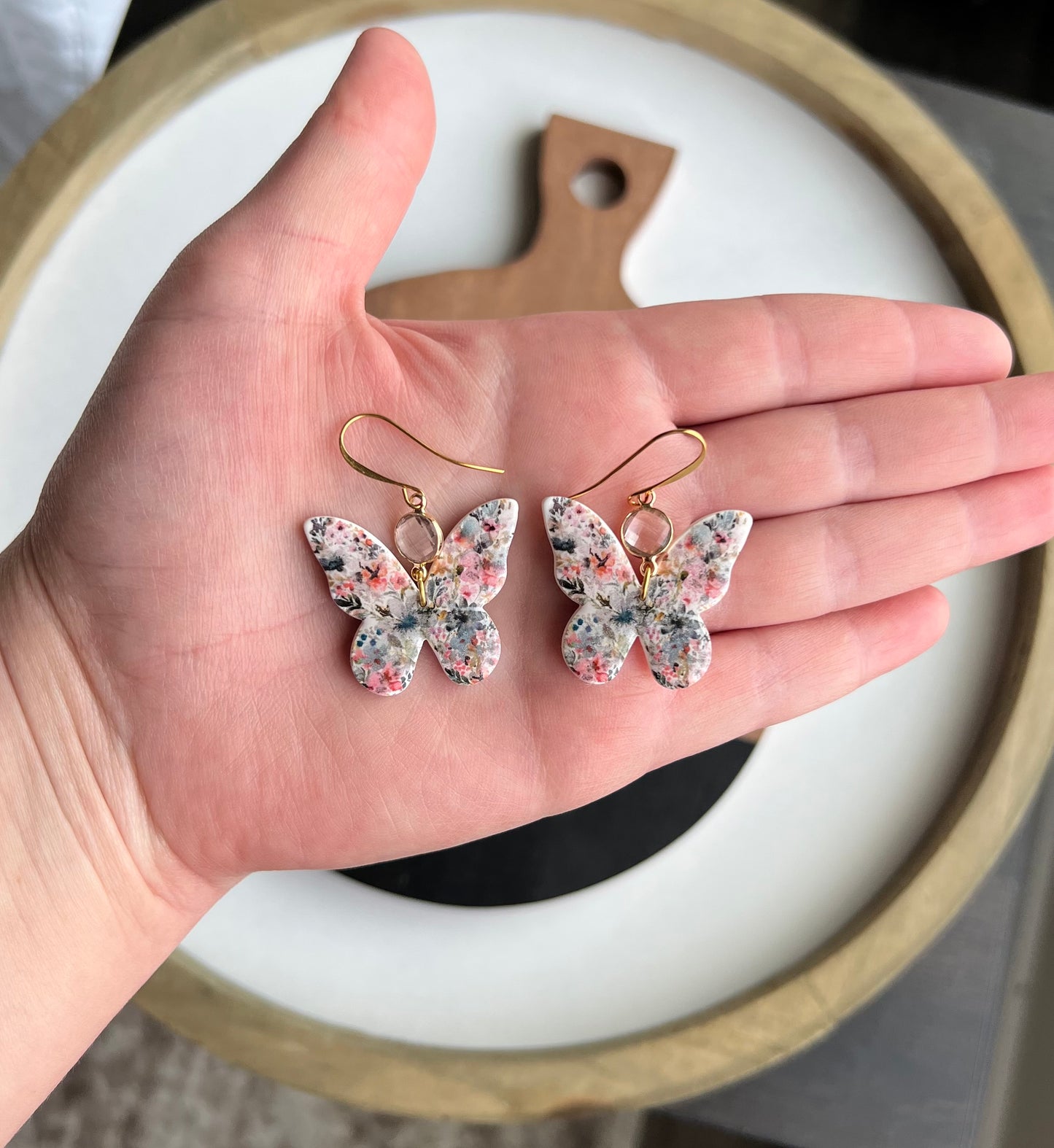 Muted Floral Butterly