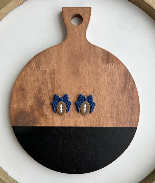 Bows & Footballs - Navy
