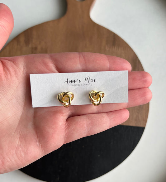 Knot Studs - Gold