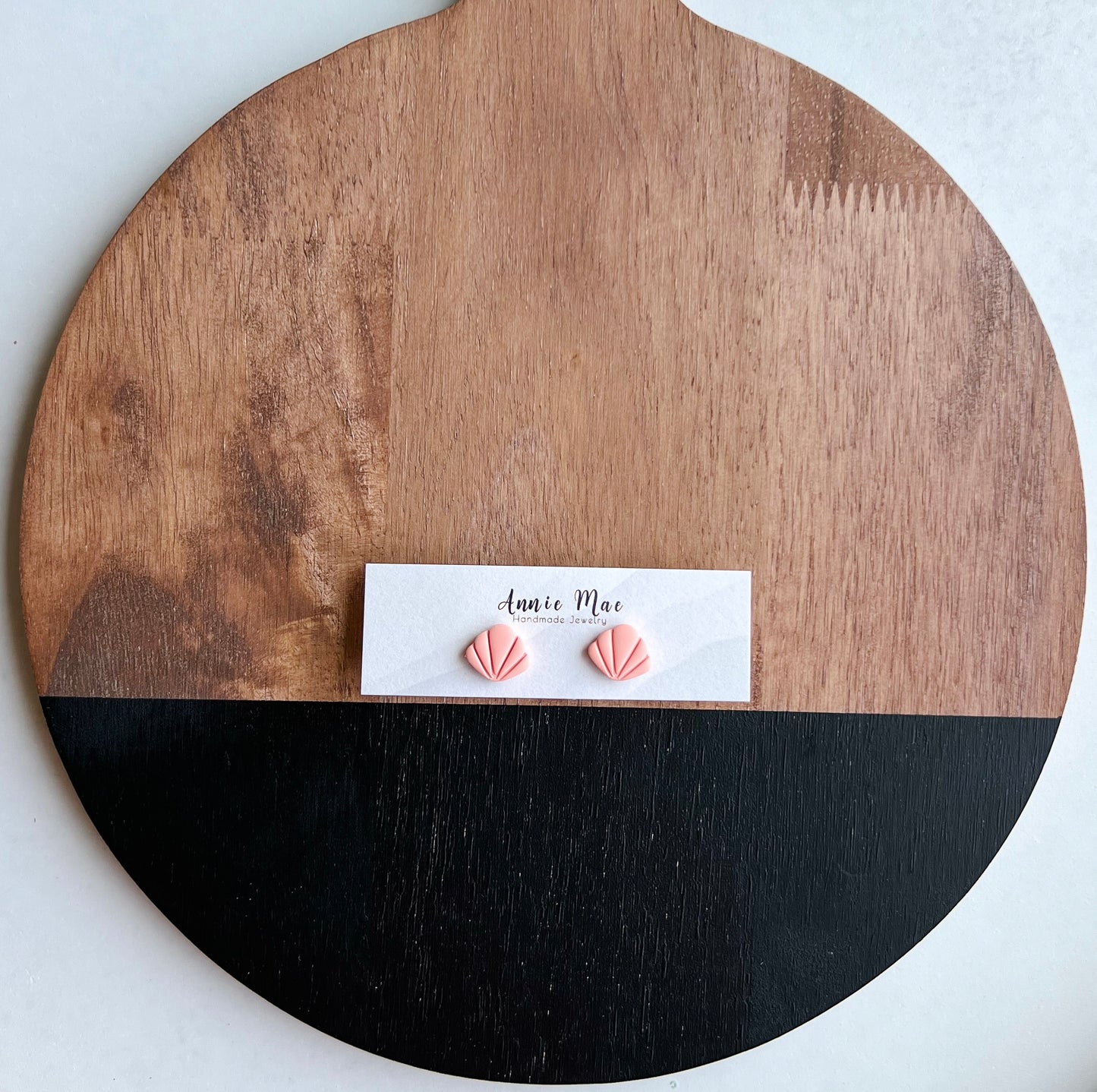 Seashell Studs - Peach