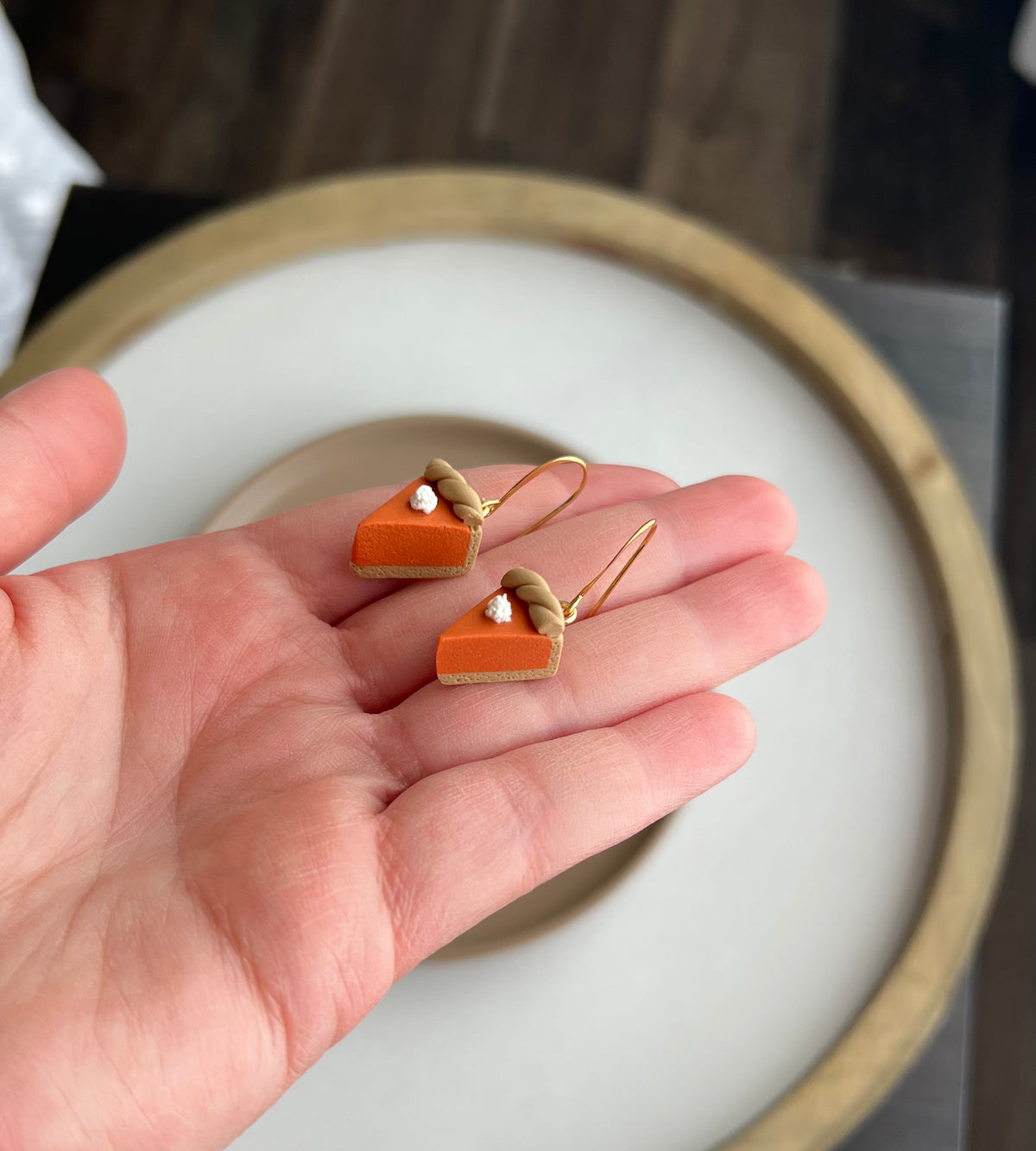 3D Pumpkin Pie Slices (1 pair - 2 slices)
