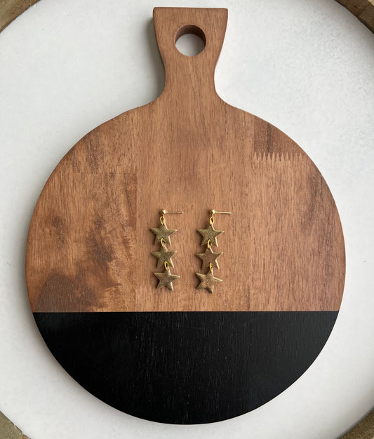 Star Trios - Gold Glitter