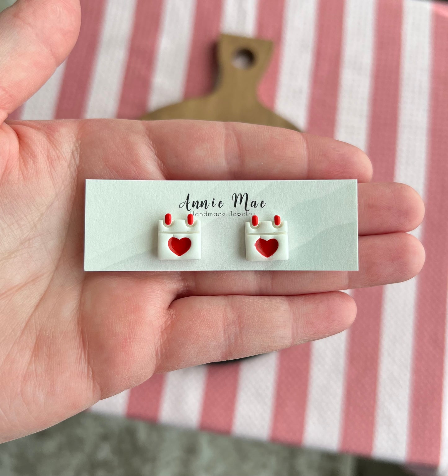 Heart Calendar Studs