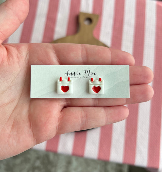 Heart Calendar Studs