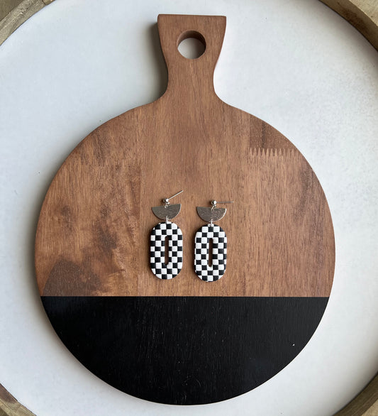 Scarlett - Black & White Checkered