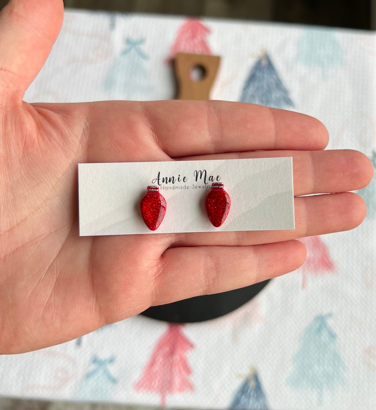 Glitter Light Bulb Studs