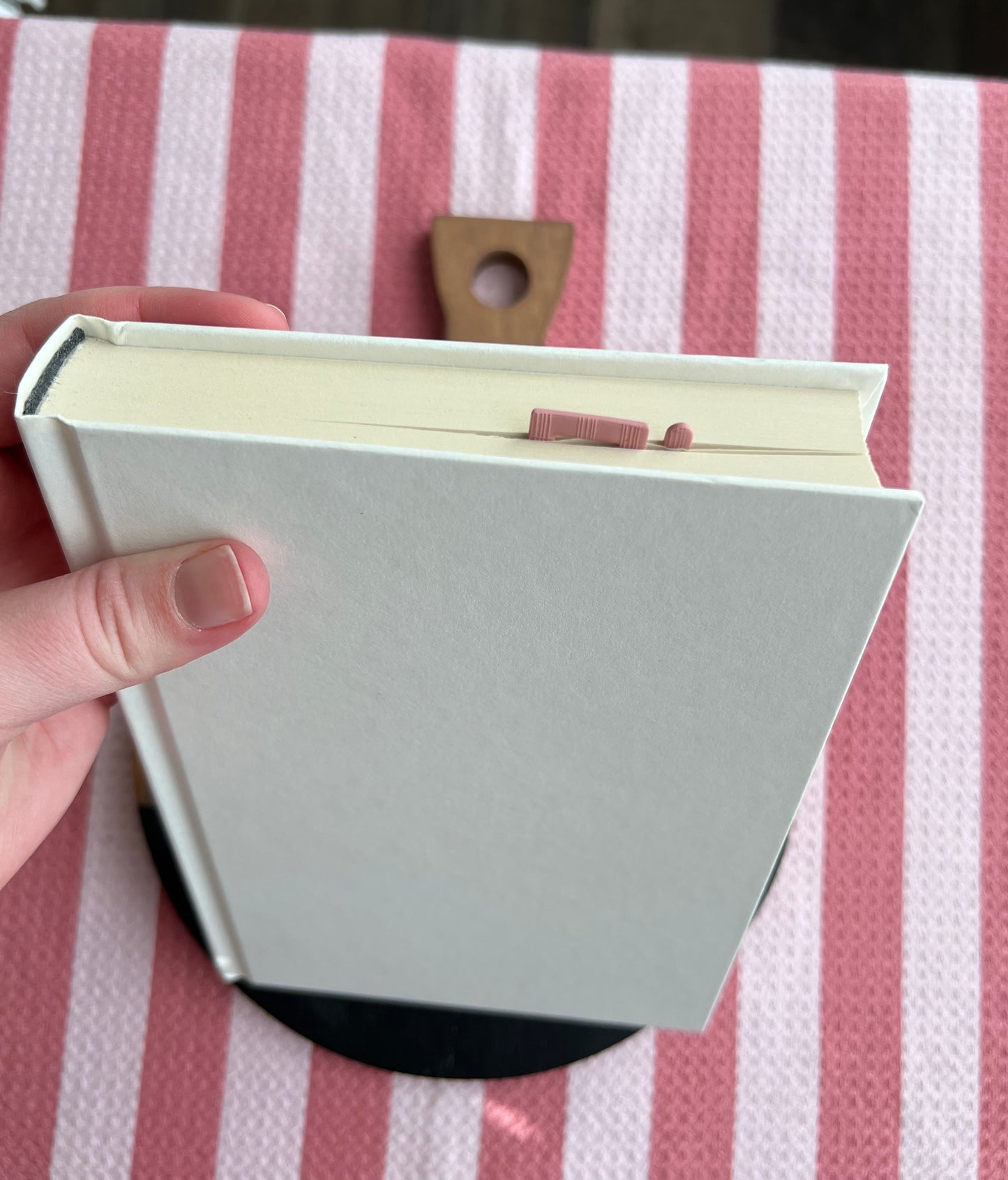 Square Paperclip Bookmark - Pink Plaid