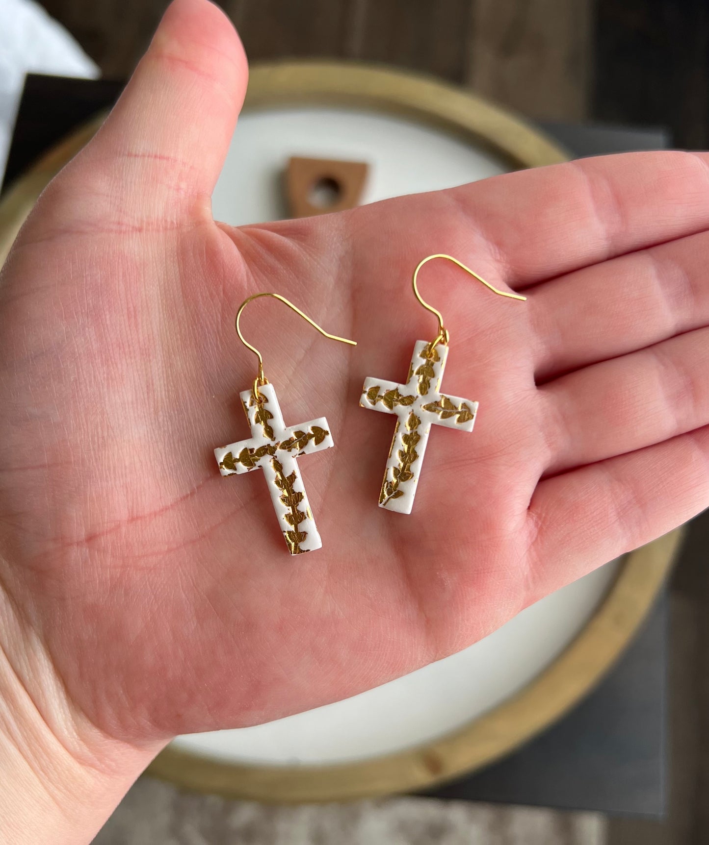 Imprinted Cross w Gold - PRE ORDER