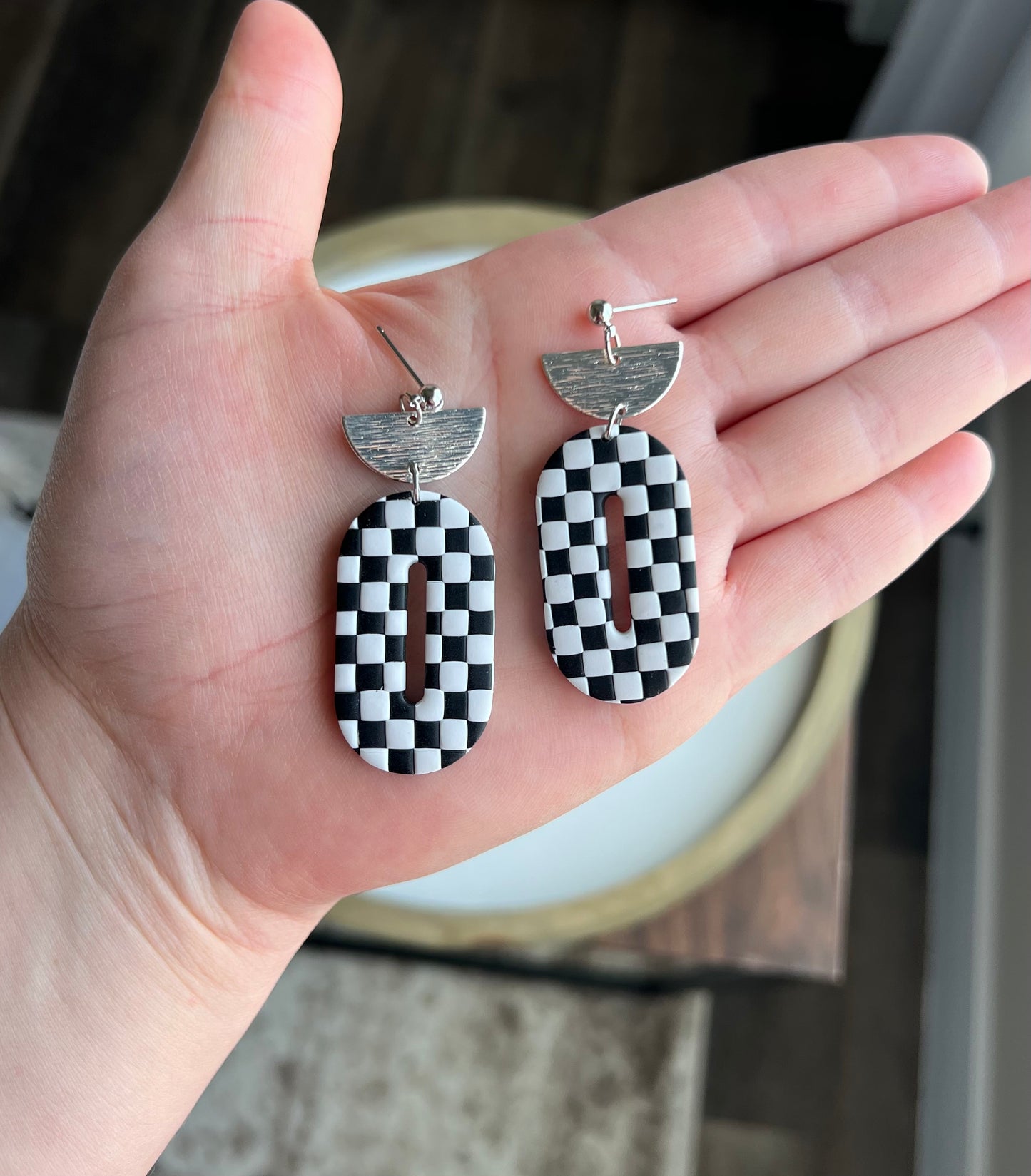 Scarlett - Black & White Checkered
