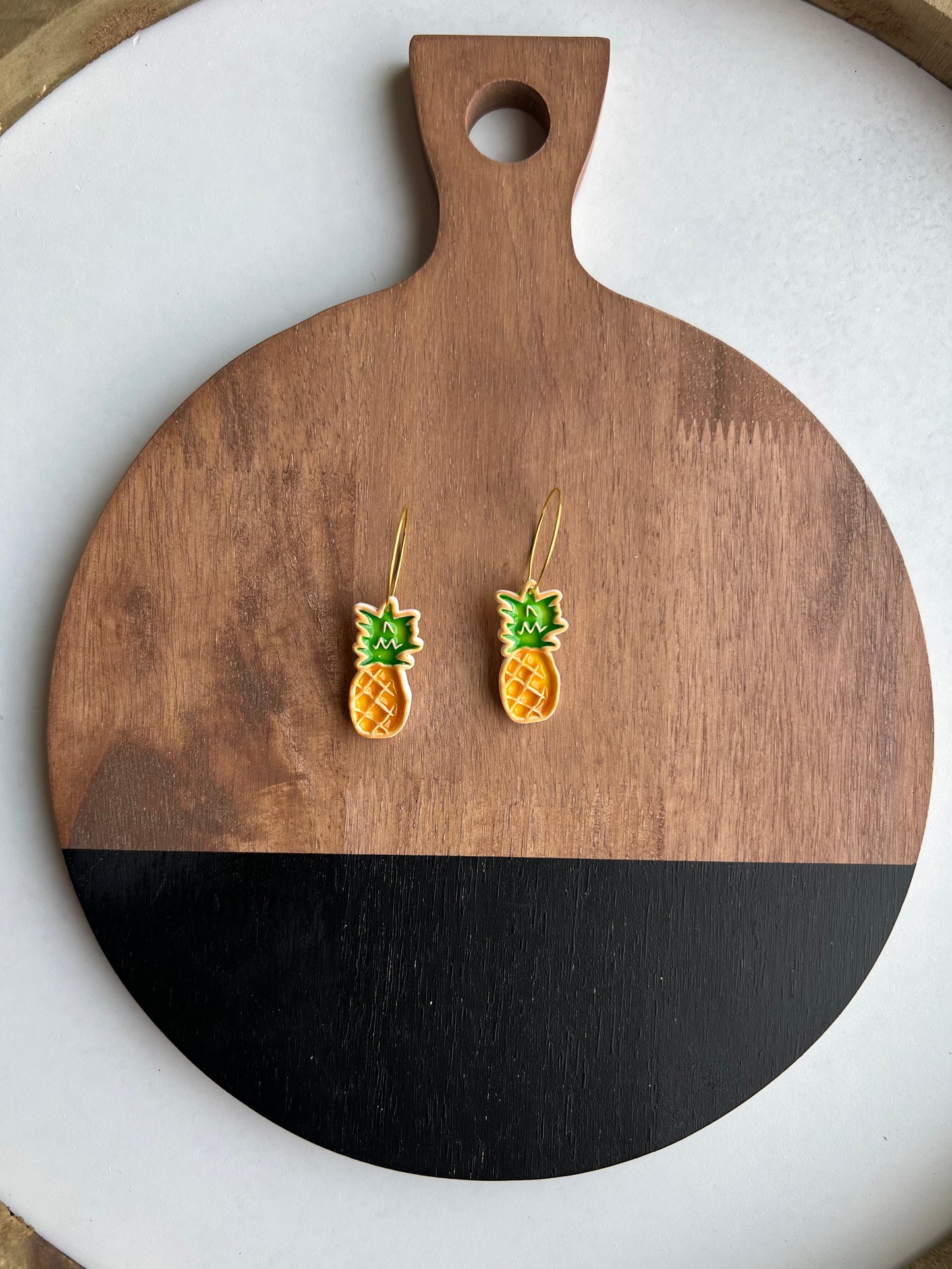 Pineapple Colored Resin Hoops - PRE ORDER