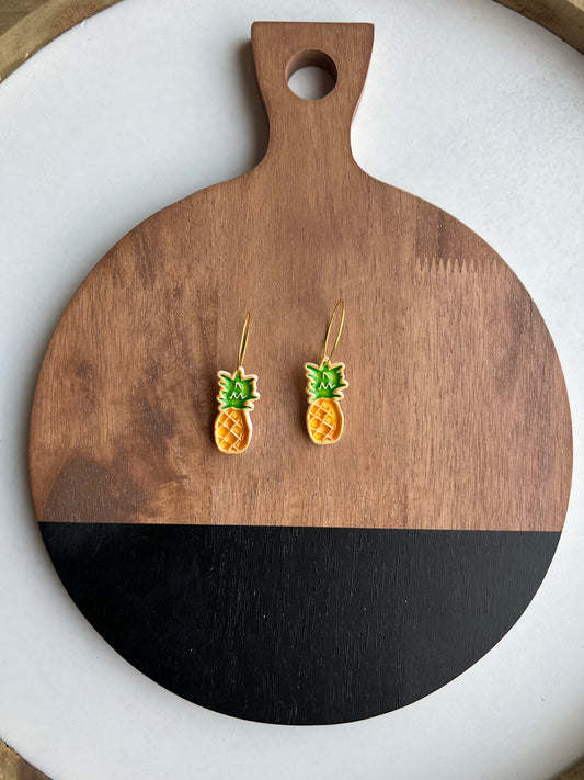 Pineapple Colored Resin Hoops