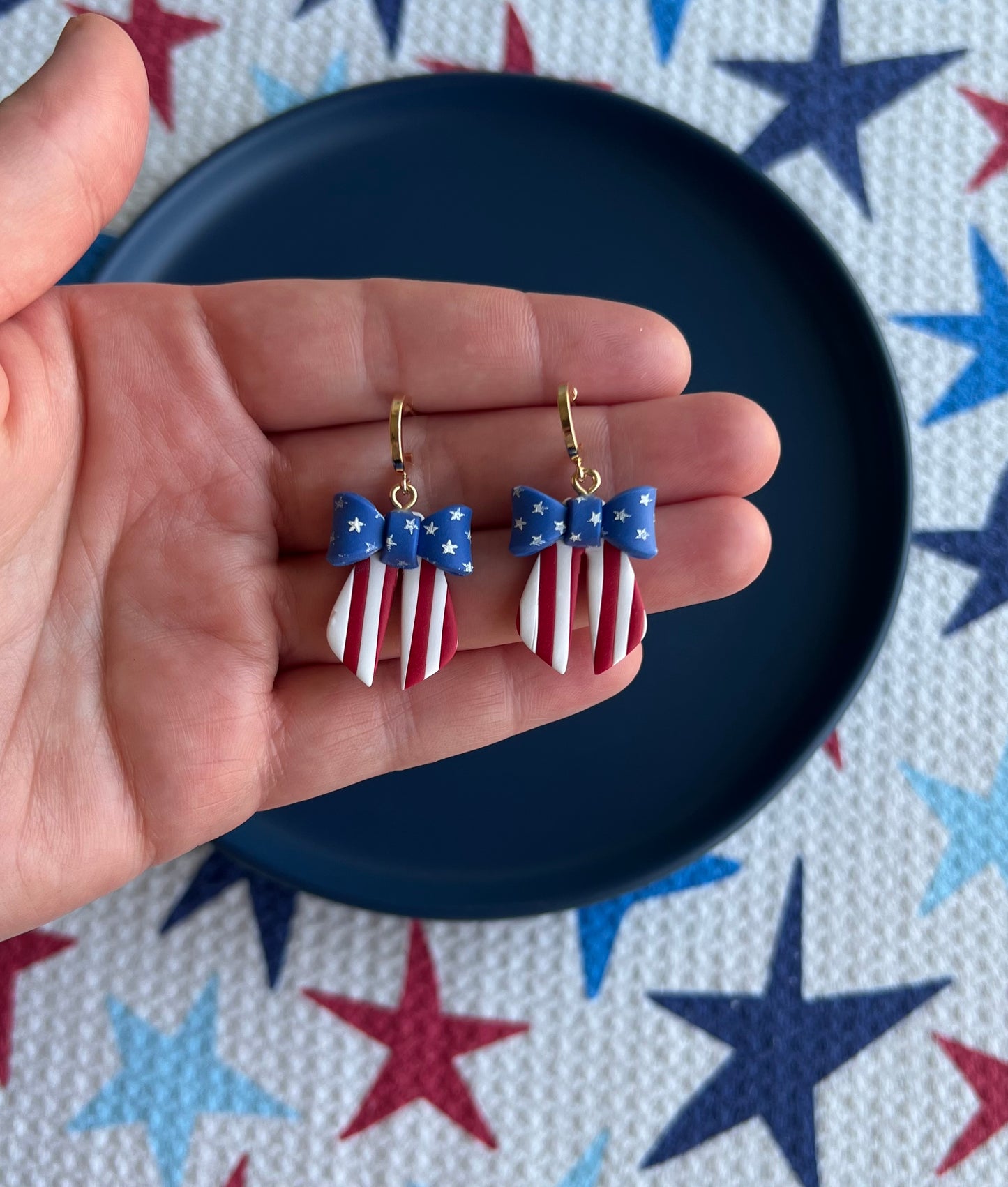 3D Bow Huggies - Patriotic