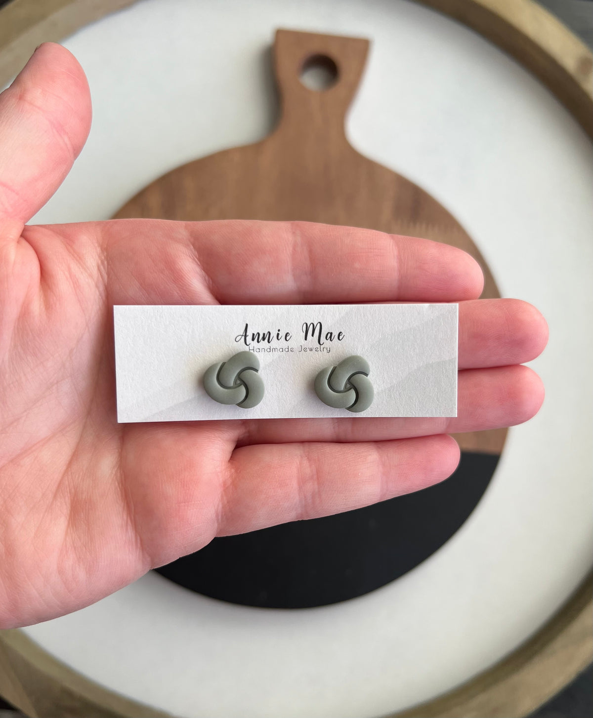 Knot Studs - Mint Chip