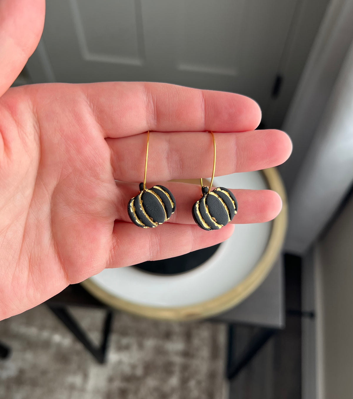 Pumpkin Hoops - Black & Gold - PRE ORDER