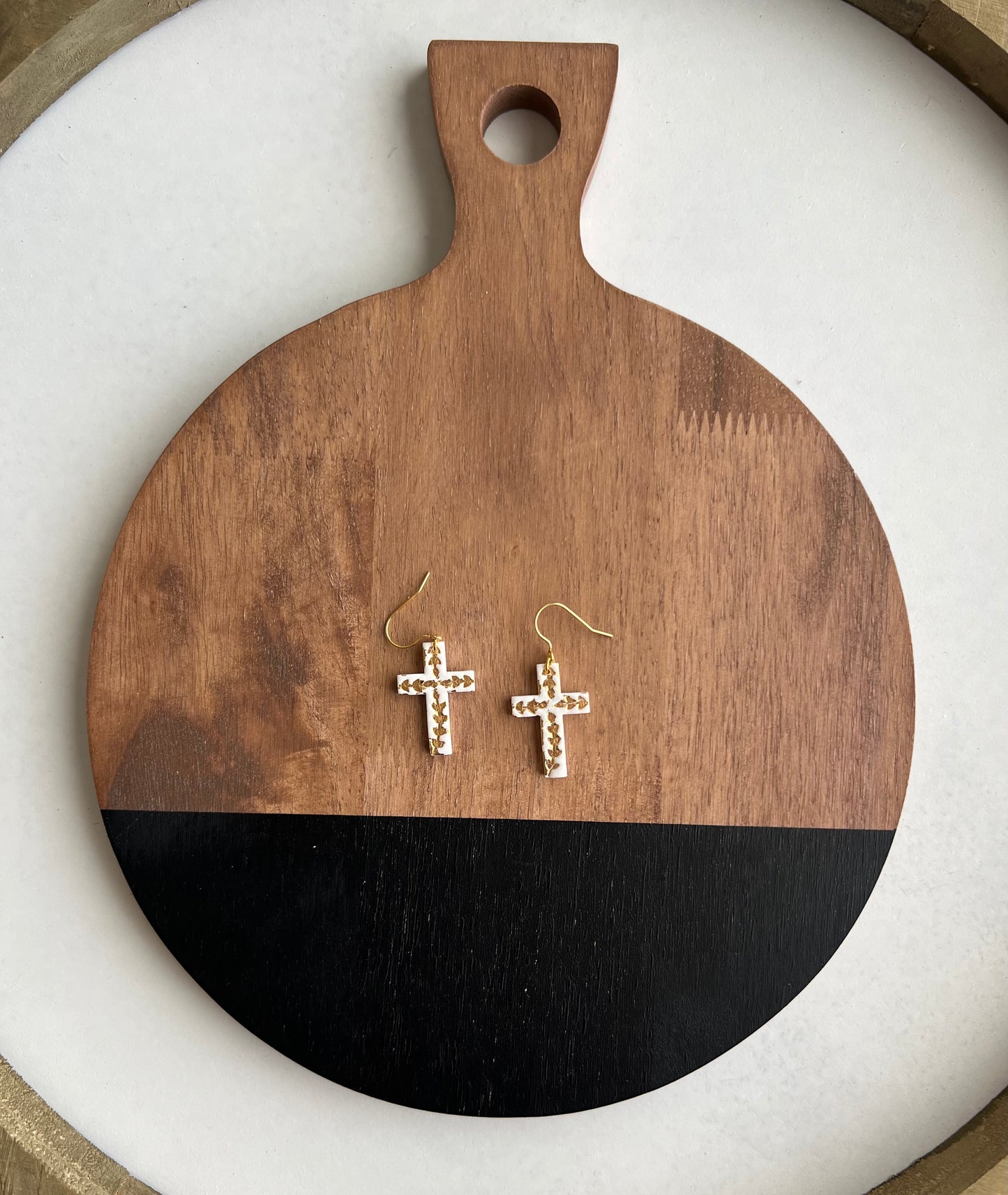 Imprinted Cross w Gold - PRE ORDER