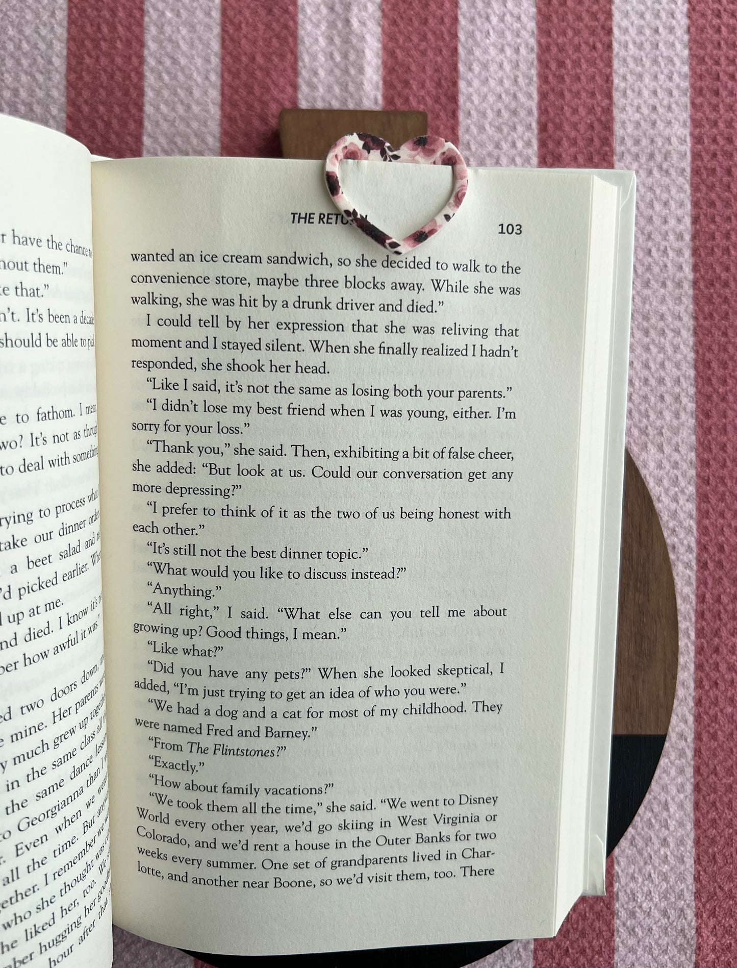 Heart Bookmark - Deep Floral