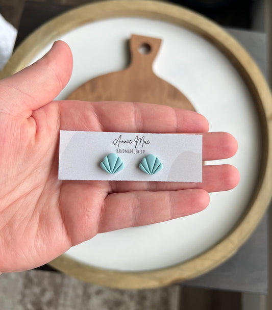 Seashell Studs - Blue