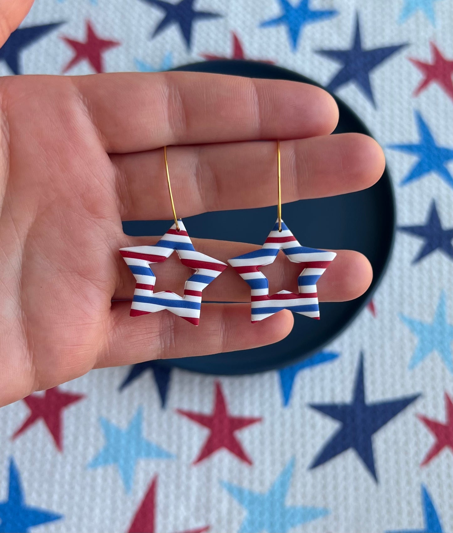 Striped Star Hoops