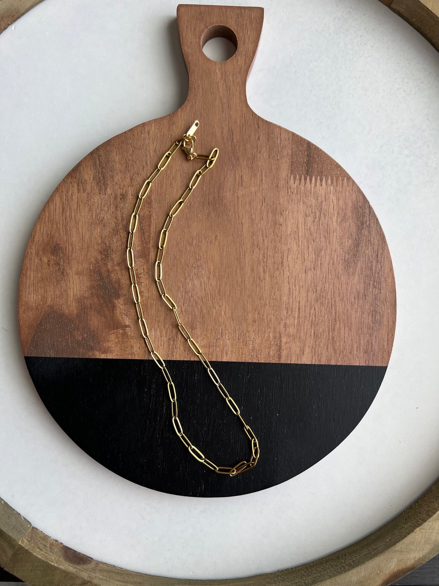 Gold Paperclip Chain Necklace