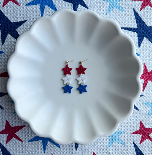 USA Star Trio - Red, White, and Blue
