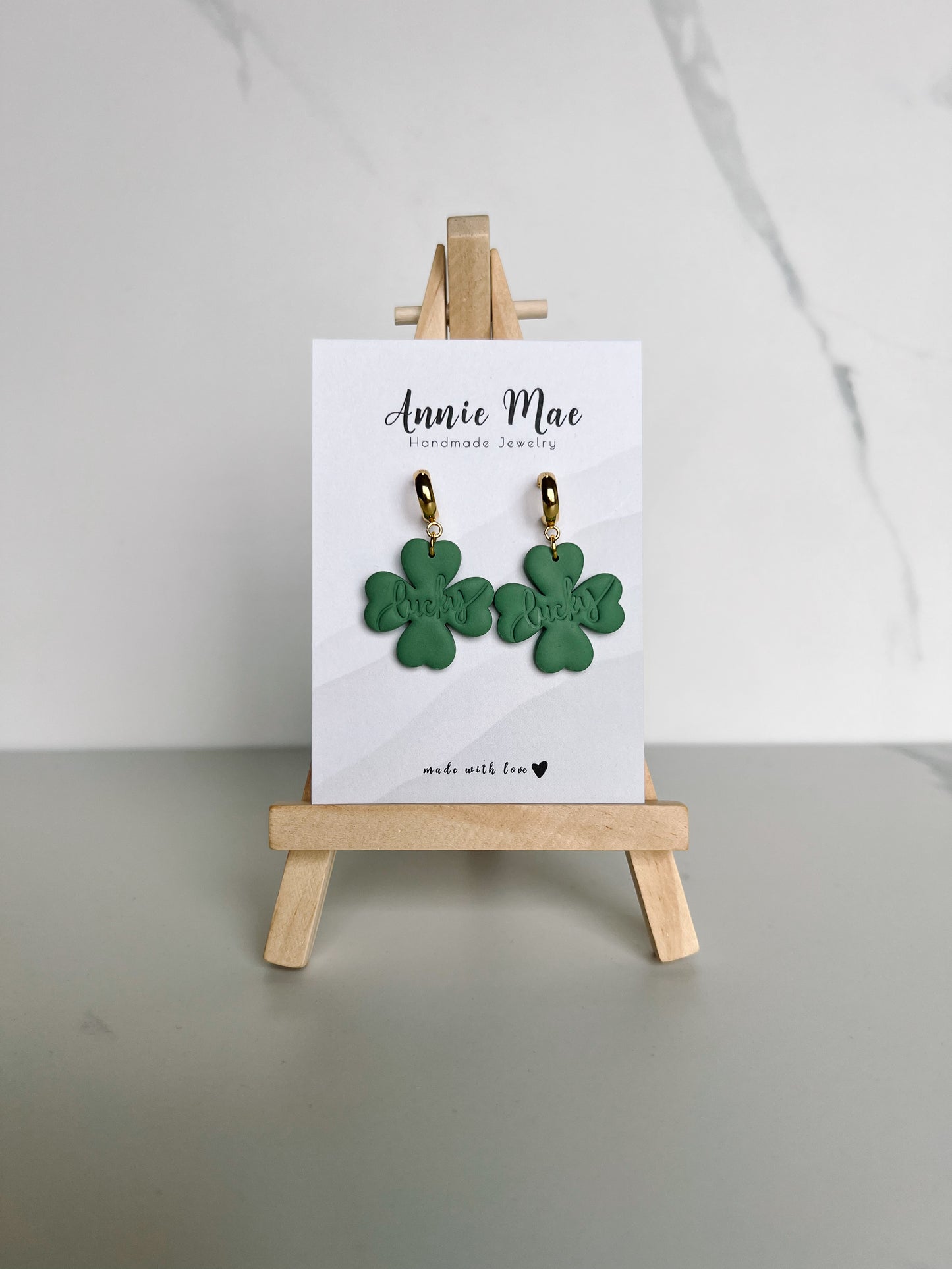 Embossed Lucky Clovers