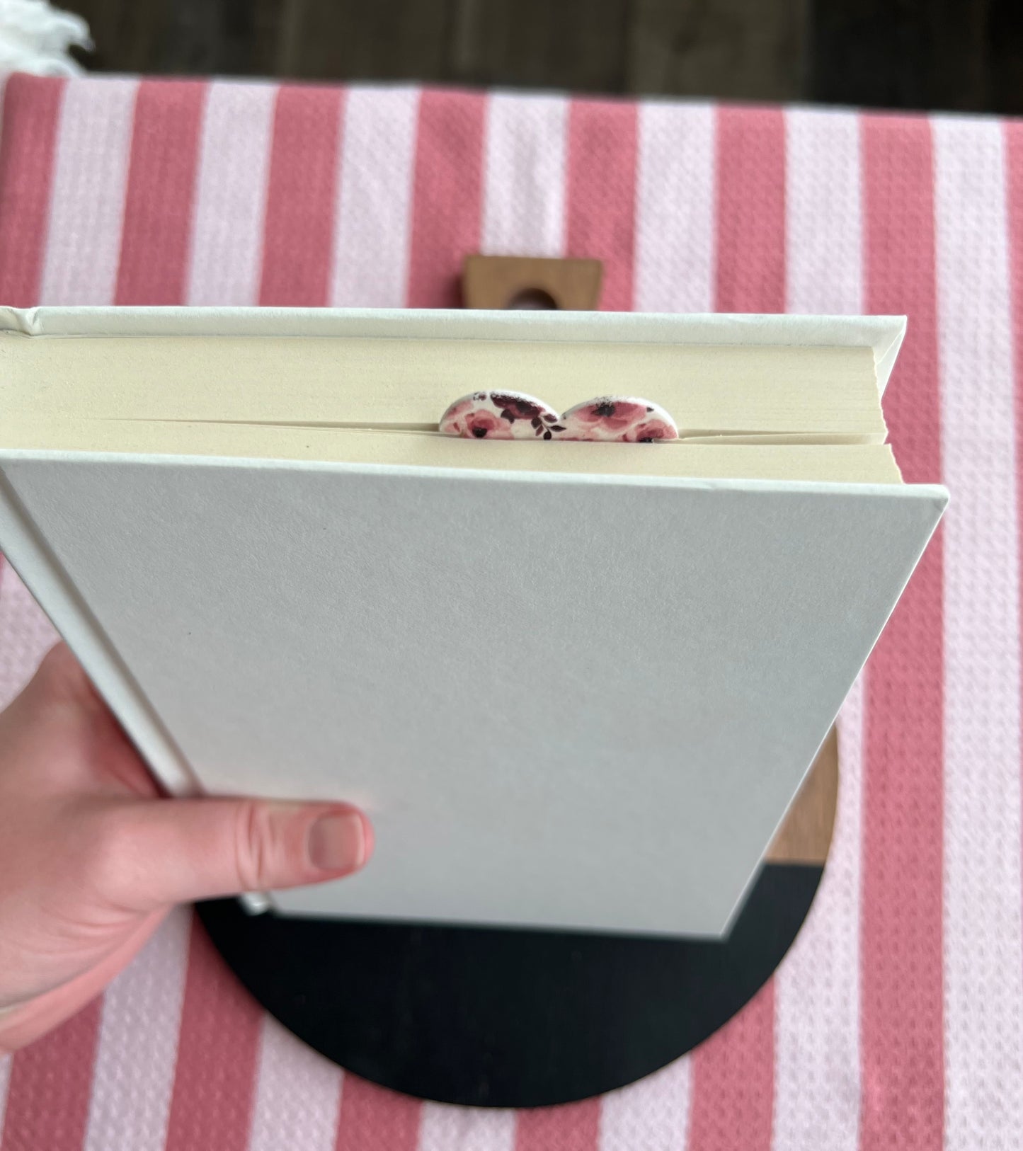 Heart Bookmark - Deep Floral