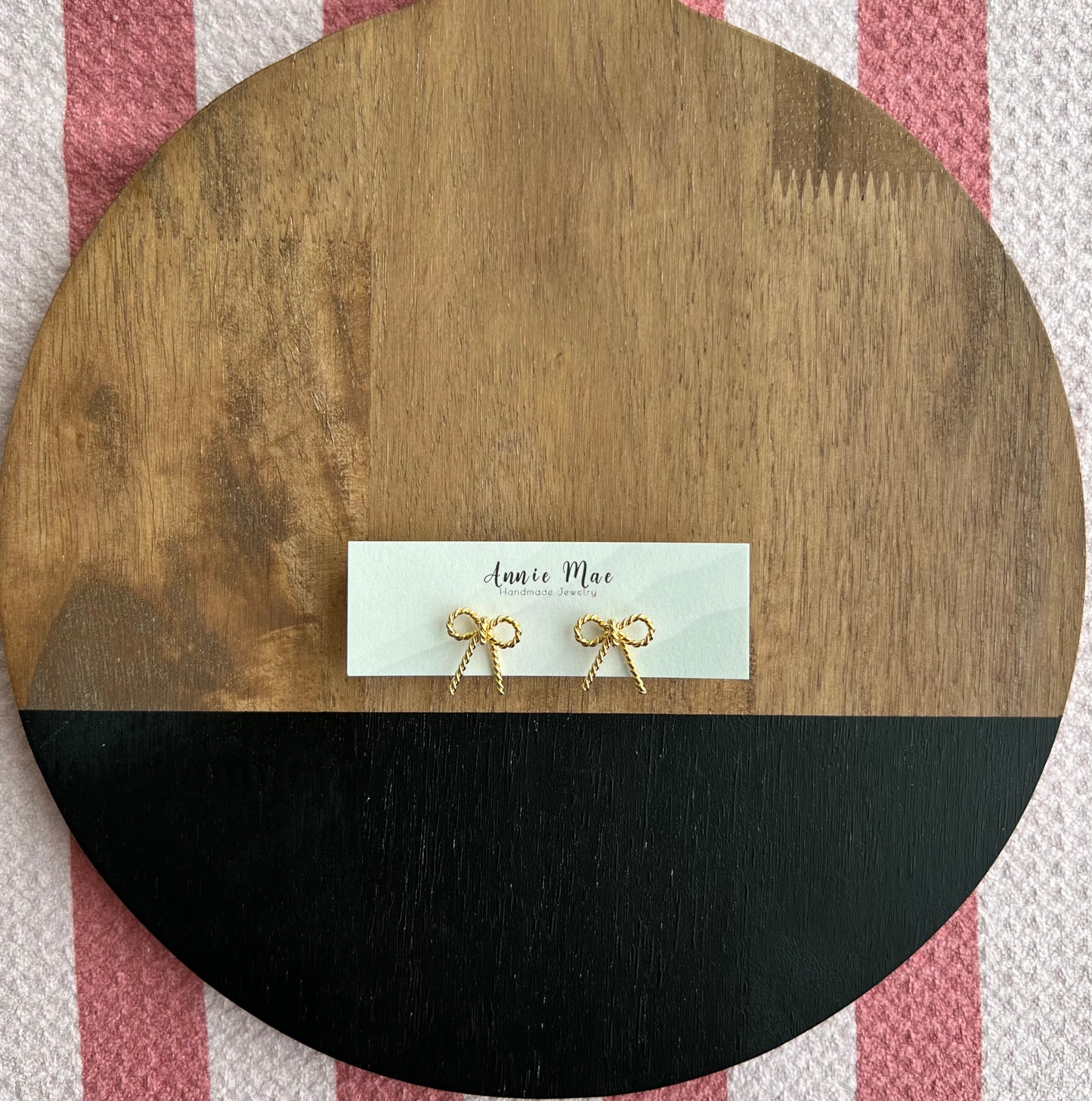 Metal Bow Studs - Gold