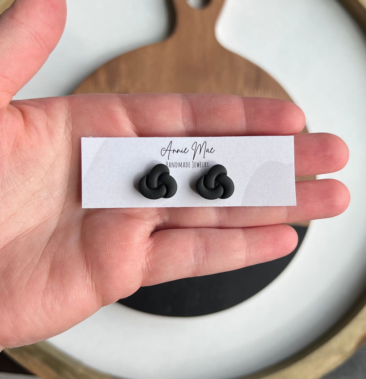 Knot Studs - Black - PRE ORDER