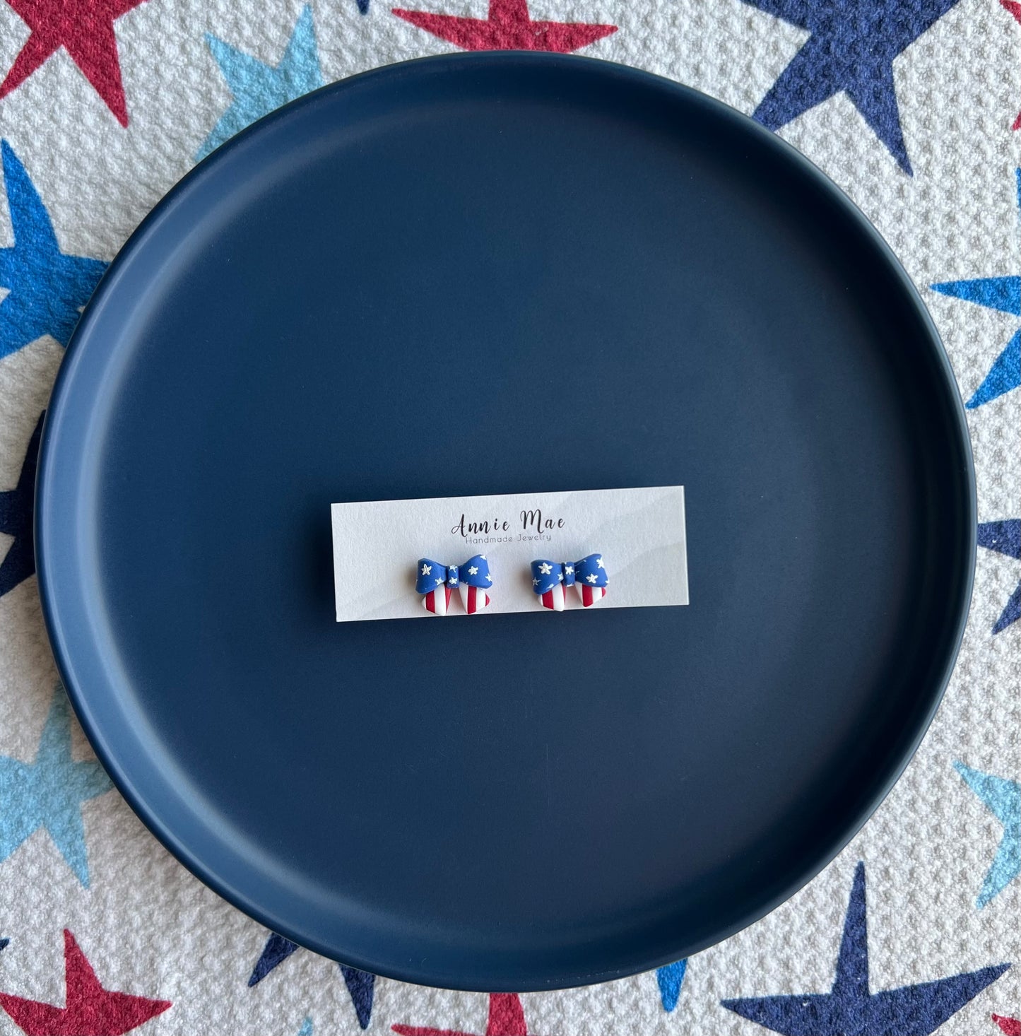 3D Bow Studs - Patriotic