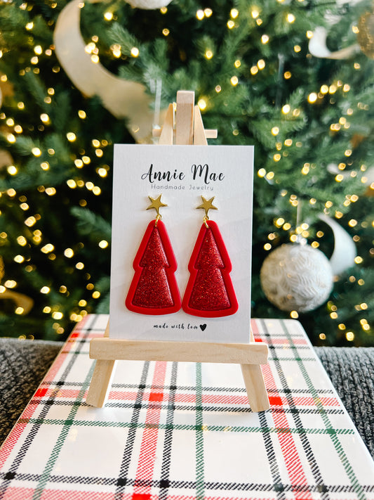 Glitter Tree - Red