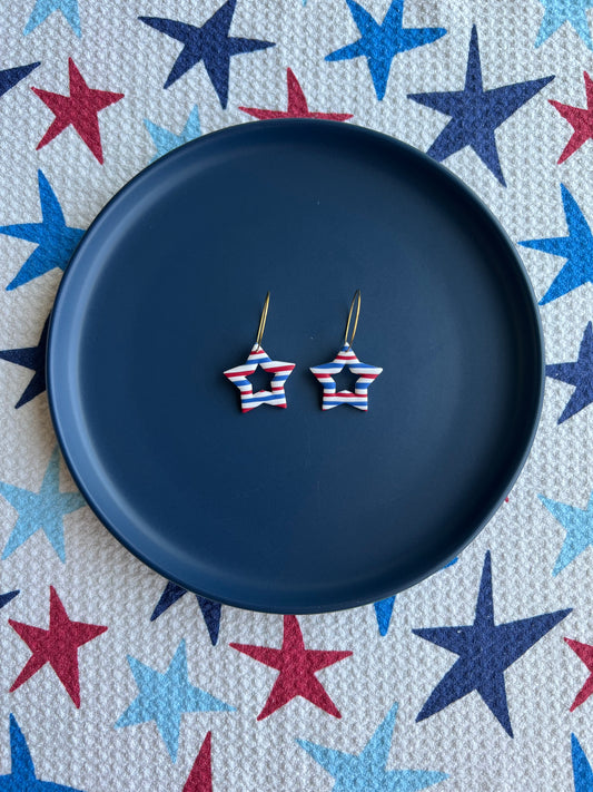 Striped Star Hoops