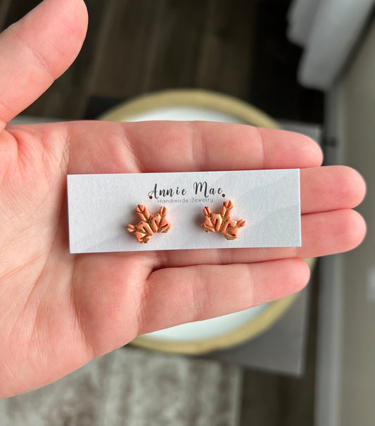 Maple Leaf Studs - Orange & Gold